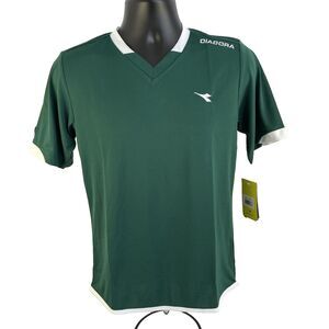 New Diadora Soccer Uffizi Jersey Youth Size Large NWT Green White